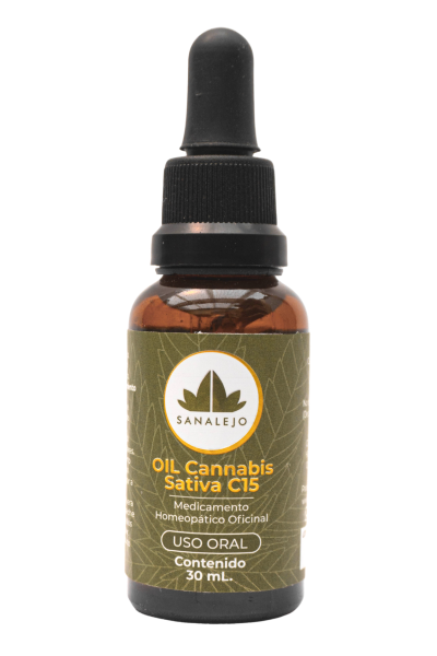 Aceite Homeopático de oliva virgen extra y extracto de flor de cannabis 15% CBD- 30ml