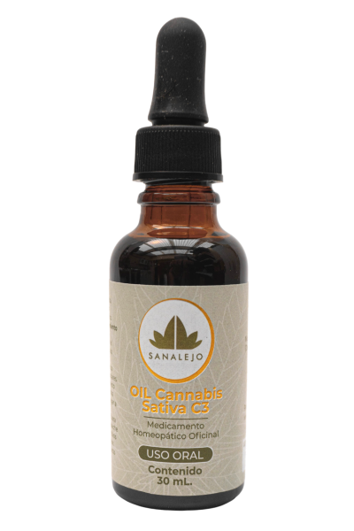 Aceite Homeopático de oliva virgen extra y extracto de flor de cannabis 3% cbd contenido 30ml