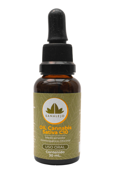 Aceite Homeopático de Cannabis sativa 10 % CBD- 30ml